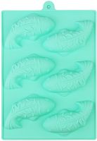 แม่พิมพ์ ซิลิโคน ปลา 6 ช่อง , 6 cavity fish silicone moulds เหมาะกับการใช้ทำ ชอคโกแลต เค้ก ขนมปัง มูส เยลลี่