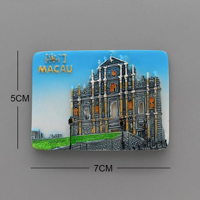 macao-malaysia-maldives-roma-china-shanghai-disneyland-singapore-switzerland-taj-mahal-india-3d-fridge-magnets-home-decoration