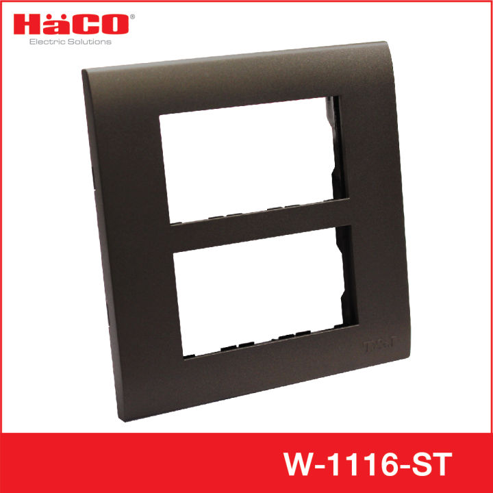 haco-แผงหน้ากาก-6-ช่อง-matt-black-รุ่น-quattro-tj-w1106-st