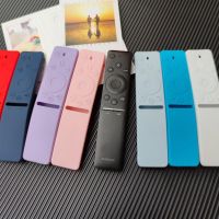 เคสฝาซิลิโคนพีซี1ชิ้นเหมาะสำหรับรีโมตควบคุมทีวีเสียง Samsung Q60Q70Q80 BN59กันฝุ่นรวมทุกอย่าง