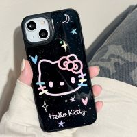 เคสโทรศัพท์มือถือการ์ตูน Hello Kitty สำหรับ iPhone 14 Pro Max 13 Pro Max ฝาหลังซิลิโคนนิ่มสำหรับ iPhone 11 12 Pro Max กรอบด้านหลัง