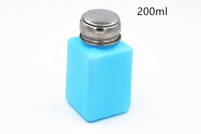 Szbft ขวดพลาสติกแอลกอฮอล์สีฟ้า200มล. เหมาะสำหรับทำความสะอาดตัวจ่ายปั๊มอุตสาหกรรมการแพทย์