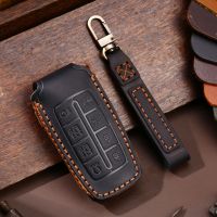 Genuine Leather Car Key Cover Case Remote Key Holder Car Accessories Keychain for Hyundai Genesis G80 GV70 GV80