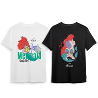 ? [ขายดี] เสื้อยืด คอกลม Disney Mermaid S-5XL