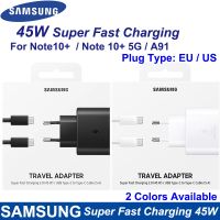 {KOLT Digital} สำหรับ Samsung Fast Chatgering Wall Travel Charger 45W EP TA845สำหรับ Galaxy Note 10 A91หมายเหตุ10 5GUSB C สาย EP TA845 15V 3A