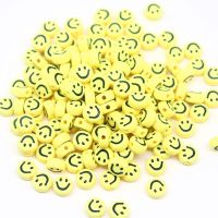 145pcs 20g Yellow Smiley Beads Acryl Smiley Face Spacer Loose Beads for Jewelry Making DIY Handmade Garment Accessories Beads