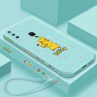 การ์ตูน Pikachu Realme เคสทีพียูนิ่ม C25Y C25S 5 5i 6 6i C3 7 8 Pro C11 C25 C21Y สายคล้องเคสครอบโทรศัพท์