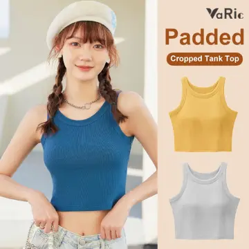 Yingbao Women Modal Cotton Built-in Padded Singlet Bra Tank Top