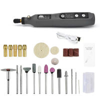 Mini Electric Grinder Set Cordless Drill Rotary Tool Wood Carving Pen For Milling Engraving 3.6V USB Charger LED Working Light