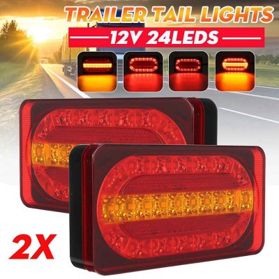 2PCS 12V Car LED Taillight Brake.Indicator Turn Signal Lights Waterproof Rear Break Lamp Universal Replacement Parts for Caravans Truck Van