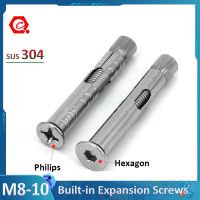 1Pcs M6 M8 M10 Hex Socket/Phillips Flat Head Built-in Expansion Screws 304SST Expansion Concrete Anchor Bolt Anchor Plugs