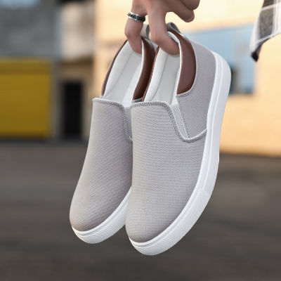 Skidproof Slip on Sneakers Comfort Loafer Low Top Boat Shoes High Quality Moc Driving Flat Shoes Mens Casual Canvas Shoes