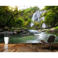 Custom photo landscape wallpaper,Enchanting Forest waterfall 3D murals for bedroom living room sofa ho restaurant background waterproof wallpaper wall sticker PVC Self-adhesive