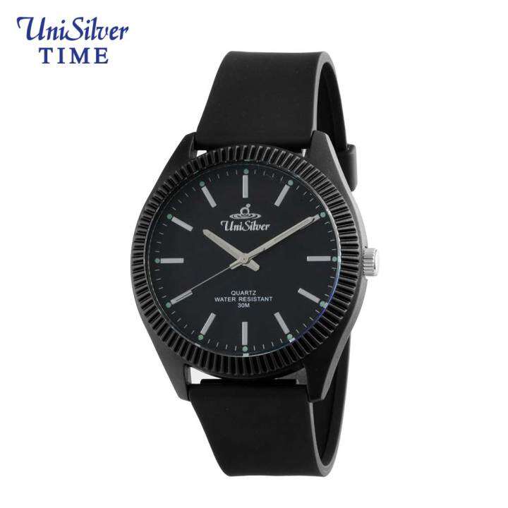 UniSilver TIME Men's Black Analog Rubber Watch KW44081002 Lazada PH