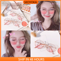 MOYOKA แว่นตากันแดด Blush Love Heart อุปกรณ์เสริม แว่นตาสาวเกาหลี Ins Trendy Glasses แว่นตากรองแสง แว่นตา แว่น แว่นกรองแสง