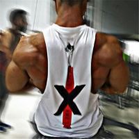 New design Men Brand Gyms Sleeveless bodybuilding Cotton Tank Tops Mens Summer workout Fitness Casual O-neck Men Tank Tops