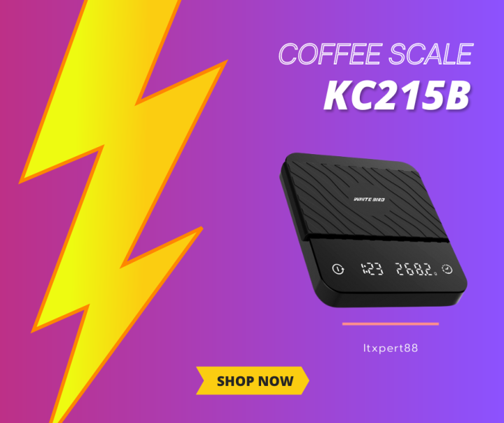 Scale Coffee Scale KC215B เครื่องชั่งกาแฟ ตาชั่งดิจิตอลตั้งเวลา เหมาะ