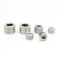 1/8 1/4 3/8 1/2 3/4 1 1-1/4 1-1/2 2 BSPT NPT Male 304 Stainless Steel Hex Head End Plug Pipe Fitting Coupler Connector