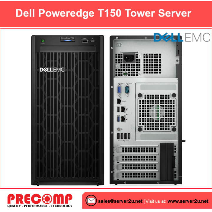 Dell PowerEdge T150 Tower Server (E-2324G.8GB.2TB) (T150-E2324G) | Lazada