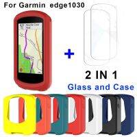 แบบ2-In-1สำหรับขอบของ Garmin 1030จักรยานคอมพิวเตอร์ฝาครอบป้องกันซิลิโคน + ฟิล์มกระจกสำหรับขอบ1030 Plus ป้องกันกรอบ