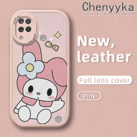 Chenyyyka A12ปลอกสำหรับ Samsung 5G A12 4G เคส F12 M12ลายการ์ตูนน่ารักเมโลดี้ดีไซน์ใหม่เคสใส่โทรศัพท์หนังกันกระแทกเคสฝาหลังอ่อนนุ่มเลนส์กล้องถ่ายรูปเคสป้องกันรวมทุกอย่าง