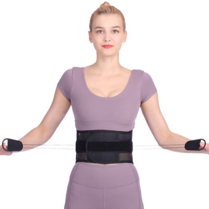 elastic-adjustable-pulley-system-breathable-mesh-belt-women-orthopedic-lumbar-posture-corrector-back-brace-waist-support-belt