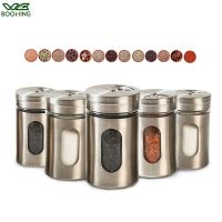 hotx【DT】 WBBOOMING Seasoning Spice Storage Condiment Bottles Shaker Jars Organizer BBQ Toothpick Holder