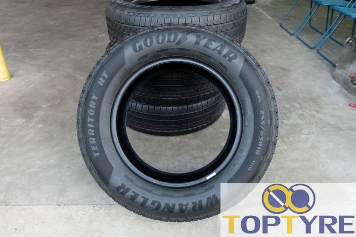 ยางถอดป้ายแดง-goodyear-รุ่น-territory-ht-ขนาด-255-65r18-ผลิตปี2023-จำนวน-4-เส้น-ใส่กระบะยกสูงและรถ-ppv-7-ที่นั่ง-ได้ทุกรุ่น-แถมจุปลมยางใหม่และจัดส่งฟรี