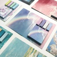 JIANWU 325sheets Rainbow Oil Painting Sakura Art Memo Pad Sticky Notes DIY Journal Decoration School Office Supplies Drawing Painting Supplies