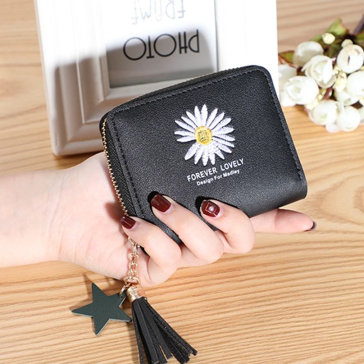 koreafashionshop-kr1359-กระเป๋าสตางค์ใบสั้นสกีนปักดอกไม้-กระกระเป๋าใส่เหรียญ-กระกระเป๋าสตางค์ใบสั้น-กระกระเป๋าสตางค์ผู้หญิง