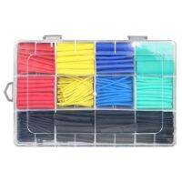 【CW】 530PCS Convenient Flames Retardant Shrinkable EVA Tubes Wire Protections Insulated Color Tube Set with