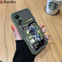 Jizetin A78 OPPO 4G เคสโทรศัพท์,เคสโทรศัพท์เคสโทรศัพท์มือถือมีน้ำค้างแข็งโปร่งใสการ์ตูนนาซ่ามาร์สมูนนักบินอวกาศคลุมทั้งหมดกันกระแทก