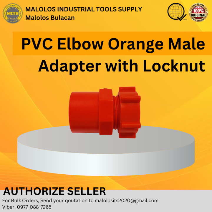 Pvc Elbow Orange Male Adapter With Locknut 3 4 Lazada Ph