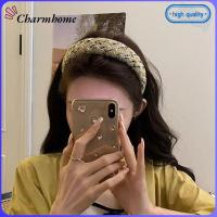 CHARMHOME ที่คาดผมทวีตสไตล์โบฮีเมียนย้อนยุคเครื่องประดับผมห่วงรัดผมสำหรับฤดูใบไม้ร่วงฤดูหนาวผู้หญิงหญิงสาวที่คาดผมกว้าง