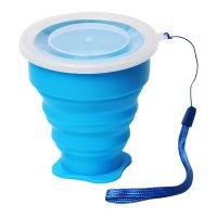 Foldable Travel Tumbler with Silicone Lid for Festivals, Events