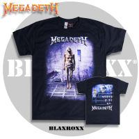 Blaxroxx เสื้อวง ลิขสิทธิ์แท้ MEGADETH® (MGD012) เสื้อยืด เสื้อสกรีนลาย เสื้อวินเทจ