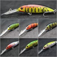 【YF】✟  wLure Crankbait Fishing Lures 4g 7.6cm 2-3 Diving Slow Floating Bait for Carp Size 8 Hooks M514