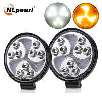 NLpearl 2Pcs รถขับรถไฟตัดหมอก4นิ้วแฟลช Strobe ไฟ LED บาร์สำหรับรถบรรทุกของเล่นรถแทรกเตอร์4X4 Atv Spotlight LED ทำงาน12V 24V