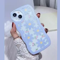 -พร้อมส่งในไทย-เคสซิลิโคน ดอกไม้ฟ้าหยักกันกล้อง ลายดอกไม้สีม่วง TPU นิ่ม ใช้สำหรับ7/8/11/12ทุกรุ่น #1024