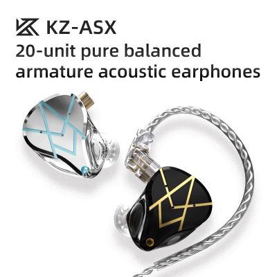 KZ ASX ชุดหูฟังอินเอียร์ ตัดเสียงรบกวน 20 BA Units HIFI Bassให้เสียงสมดุล ใส่เล่นกีฬา KZ ZSX ZAX ASF SA08