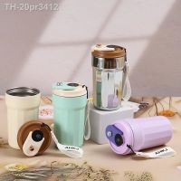 ✘☈✷ 20pr3412 Caneca De Café Aço Inoxidável Garrafa térmica Garrafas Água Frasco Vácuo Exibição Temperatura Inteligente Carro Portátil Copo Bebida 450ml 316