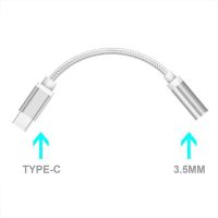 Braided Cable Adapter USB-C Type C To 3.5mm Jack Headphone Cable Audio Aux Cable Adapter For Xiaomi For Huawei For Smart Phone