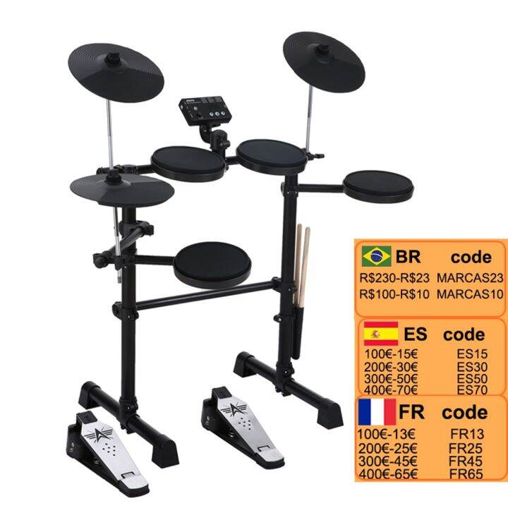 Electric Drum Set 8 Piece Electronic Drum Kit With 144 Sounds HiHat