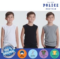 เสื้อเด็กแขนกุด Basic คอกลม Police Bodykid ทรง Slim Fit (รหัส : KB003)