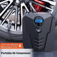 Portable Automobile Air Compressor Digital Tire Inflation Pump LED Lamp Tire Compression Pump Compressor For Car Motorcycle