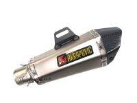 ปลายท่อ Akrapovic ทรงชอตตี้ 14" สีเงินปลายเคฟลาร์ คอ 2 นิ้ว