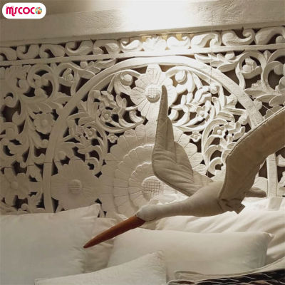 MSCOCO ตุ๊กตายัดไส้หมอนรองเพื่อความสบายของประดับแขวนหงส์สำหรับอุปกรณ์ตกแต่งห้องนอนในครอบครัว