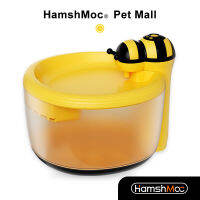 HamshMoc เครื่องที่ให้อาหารสัตว์น้ำทำงานด้วยแบตเตอรี่น้ำพุแมวระบบอัตโนมัติแบบไร้สายปั๊มไฟฟ้าอัจฉริยะเซ็นเซอร์ตรวจจับการเคลื่อนไหวสำหรับแมว