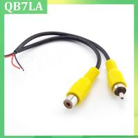 QB7LA shop 15cm 2pin Car Rca Female / Male Audio Cable Av Single Video Stereo connector extension wire lead diy repair wire