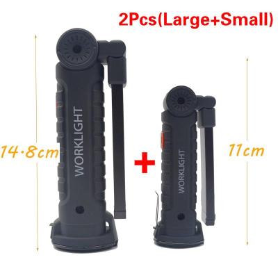 Portable 5 Mode COB Flashlight Torch USB Rechargeable LED Work Light Magnetic Hanging Hook Lamp for Outdoor Camping Repair Car